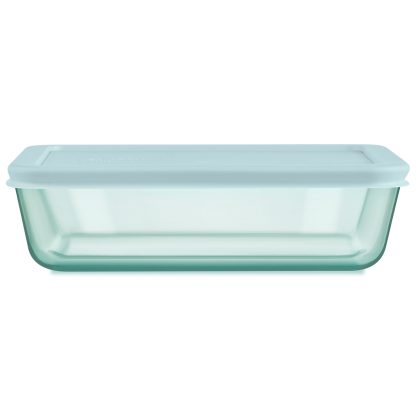 Pyrex Pyrex® Simply Store® Tinted Glass 6-cup Rectangle Storage Container with Lid, Aqua