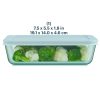 Pyrex Pyrex® Simply Store® Tinted Glass 6-cup Rectangle Storage Container with Lid, Aqua