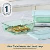 Pyrex Pyrex® Simply Store® Tinted Glass 11-cup Rectangle Storage Container with Lid, Aqua
