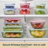 Pyrex Pyrex® Simply Store® Tinted Glass 3-cup Rectangle Storage Containers, 4-pc Set, Mixed Colors