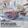 Pyrex Pyrex® Colors Sculpted Tinted 4.5-quart Mixing Bowl with Lid, Blue