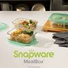 Pyrex Snapware® MealBox™ 4-cup Divided Glass Storage Container with Lid