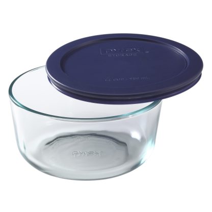 Pyrex Pyrex® Simply Store® 4-cup Glass Food Storage Container with Blue Lid